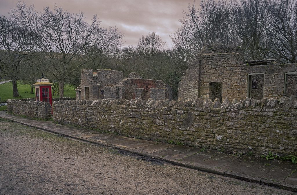 Abandoned buildings at Tyneham Village